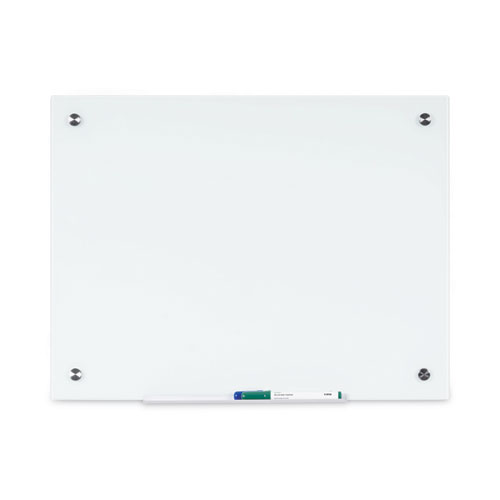 Picture of Magnetic Glass Dry Erase Board, 72 x 48, Opaque White Surface