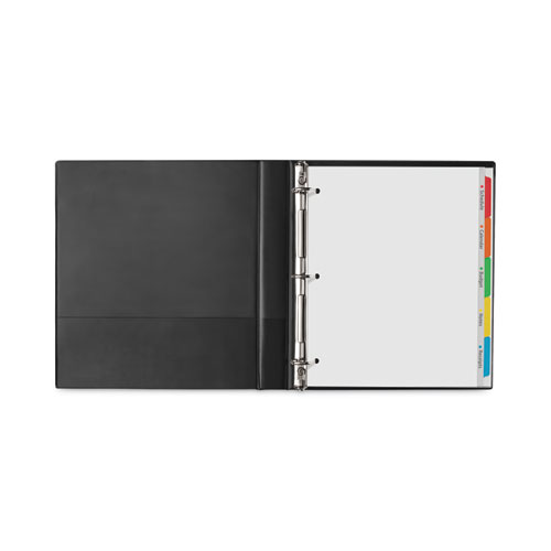 Picture of Clear Easy View Plastic Dividers with Multicolored Tabs and Sheet Protector, 5-Tab, 11 x 8.5, Clear, 1 Set