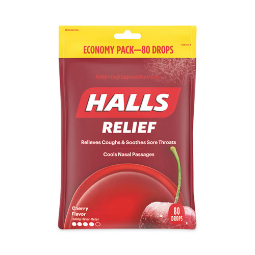 Picture of Relief Menthol Cough Suppressant - Oral Anesthetic, Cherry, 80/Pack, 2 Packs/Box, Ships in 1-3 Business Days