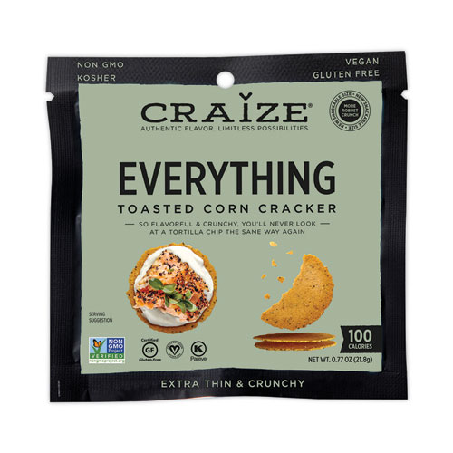 Picture of Everything Seasoned Toasted Corn Crackers, 0.77 oz Bag, 24/Pack, Ships in 1-3 Business Days
