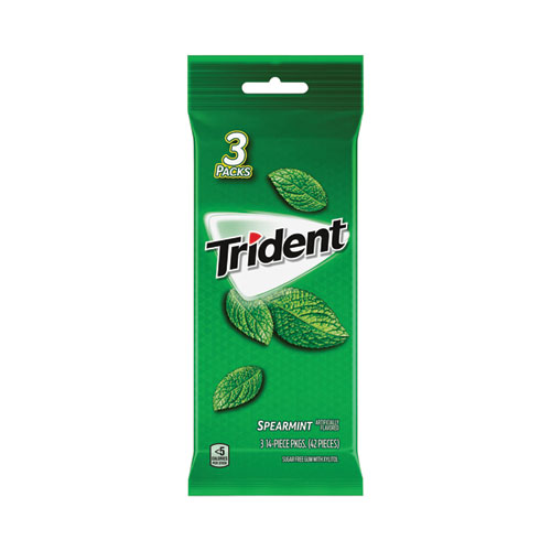 Picture of Gum, Spearmint, 14 Sticks/Packet, 3 Packets/Pack, 3 Packs/Carton, Ships in 1-3 Business Days