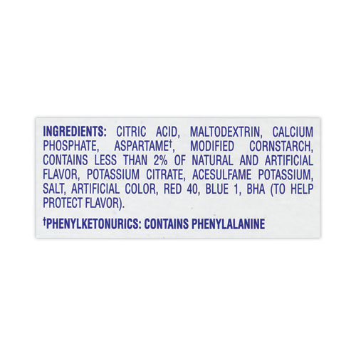 Picture of On-The-Go Sugar-Free Drink Mix, Fruit Punch, 0.11 oz Single-Serving Tubes, 30/Box, 2 Boxes/Carton