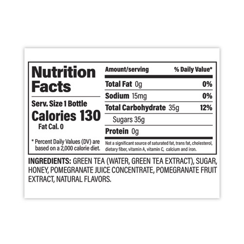 Picture of Antioxidant Super Tea, Pomegranate Honey Green Tea, 12 oz Bottles, 6/Carton