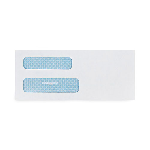 Picture of Double Window Security-Tinted Check Envelope, #8 5/8, Commercial Flap, Gummed Closure, 3.63 x 8.63, White, 1,000/Box