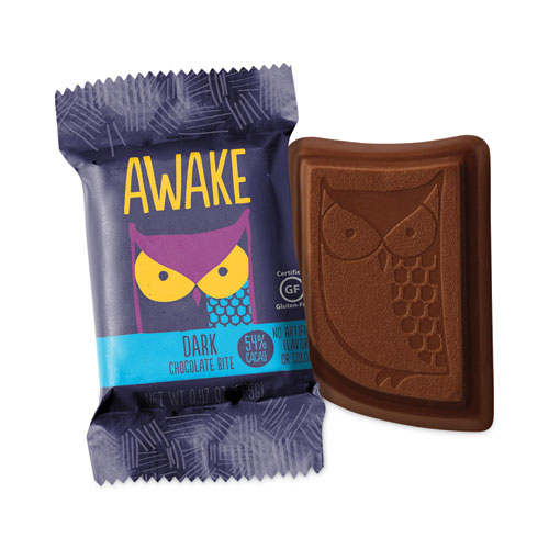Picture of Caffeinated Dark Chocolate Bites, 0.47 oz Bars, 50 Bars/Carton