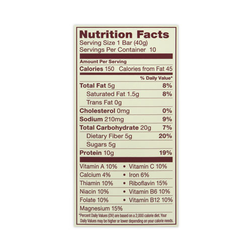 Picture of High Protein Bars, Salted Caramel, 1.41 oz Bar, 10 Bars/Carton
