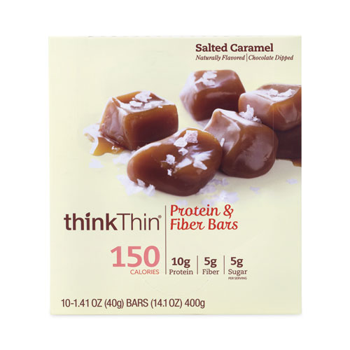 Picture of High Protein Bars, Salted Caramel, 1.41 oz Bar, 10 Bars/Carton