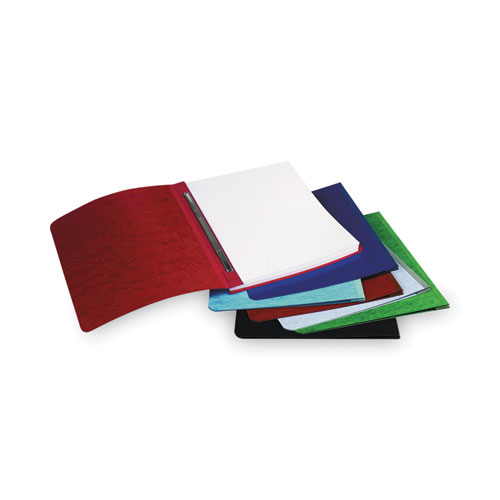 Picture of PRESSTEX Report Cover with Tyvek Reinforced Hinge, Side Bound, Two-Piece Prong Fastener, 3" Capacity, 14 x 8.5, Red/Red