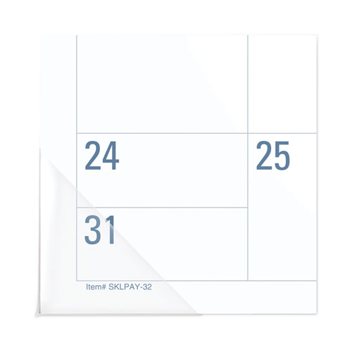 Picture of Academic Large Print Desk Pad, 21.75 x 17, White/Blue Sheets, 12 Month (July to June): 2024 to 2025