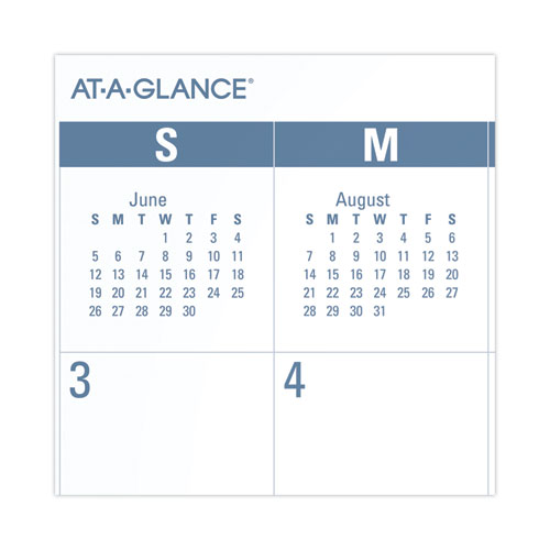 Picture of Academic Large Print Desk Pad, 21.75 x 17, White/Blue Sheets, 12 Month (July to June): 2024 to 2025