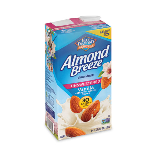 Picture of Almond Breeze Almond Milk, Unsweetened Vanilla, 64 oz Carton, 2/Pack