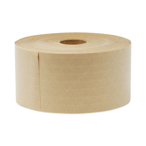 Picture of Glass-Fiber Reinforced Gummed Kraft Sealing Tape, 3" Core, 3" x 375 ft, Brown, 8/Carton