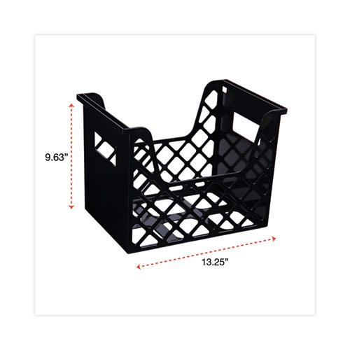 Picture of Recycled Extra Capacity Desktop File Holder, Letter Size, 8.5" Long, Black