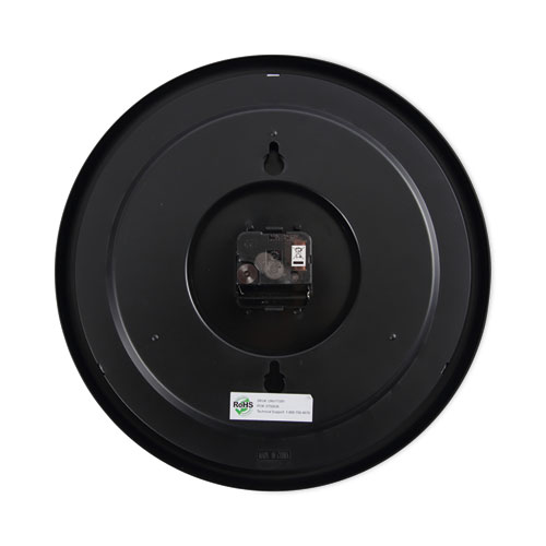 Picture of Indoor/Outdoor Round Wall Clock, 13.5" Overall Diameter, Black Case, 1 AA (sold separately)