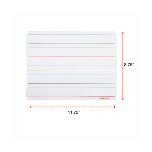 Picture of Lap/Learning Dry-Erase Board, Manuscript Penmanship Ruled, 11.75" x 8.75", White Surface, 6/Pack