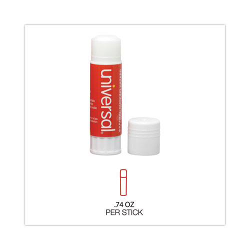 Picture of Glue Stick, 0.74 oz, Applies and Dries Clear, 12/Pack