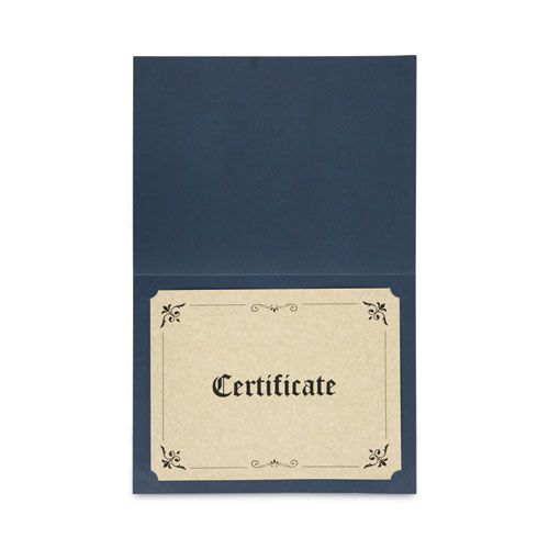 Picture of Certificate/Document Cover, 8.5 x 11; 8 x 10; A4, Navy, 6/Pack