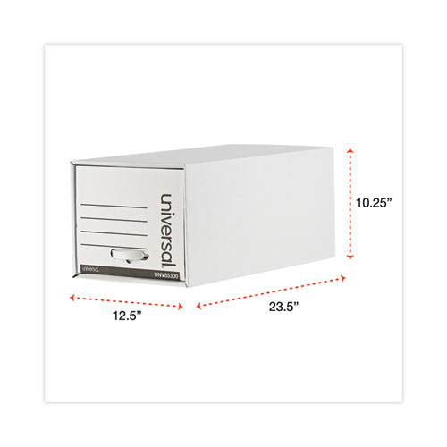 Picture of Heavy-Duty Storage Drawers, Letter Files, 14" x 25.5" x 11.5", White, 6/Carton