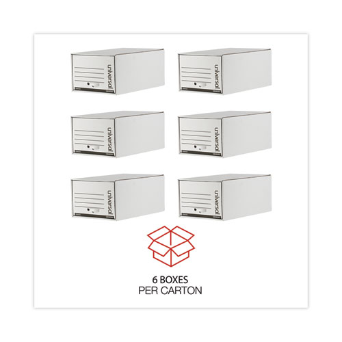 Picture of Heavy-Duty Storage Drawers, Legal Files, 17.25" x 25.5" x 11.5", White, 6/Carton