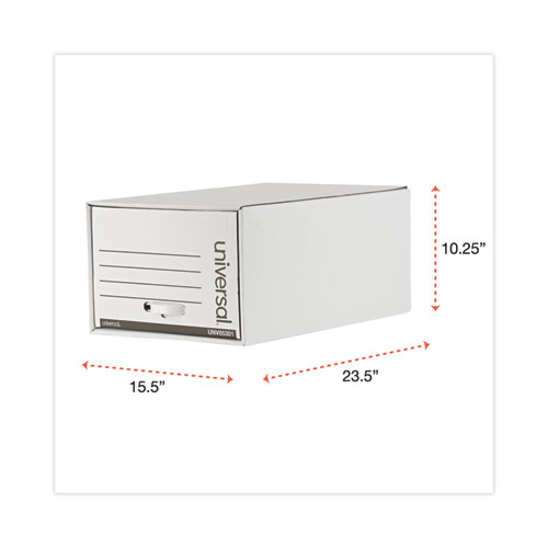 Picture of Heavy-Duty Storage Drawers, Legal Files, 17.25" x 25.5" x 11.5", White, 6/Carton