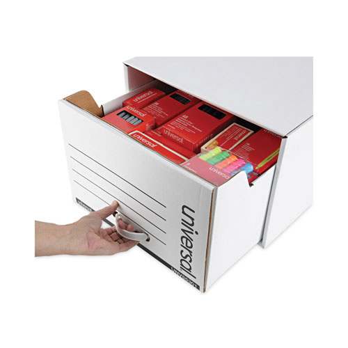 Picture of Heavy-Duty Storage Drawers, Legal Files, 17.25" x 25.5" x 11.5", White, 6/Carton