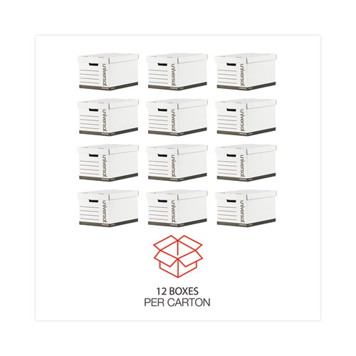 Picture of Medium-Duty Lift-Off Lid Boxes, Letter/Legal Files, 12" x 15" x 10", White, 12/Carton