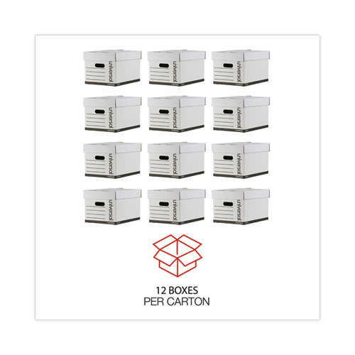 Picture of Professional-Grade Heavy-Duty Storage Boxes, Letter/Legal Files, White, 12/Carton