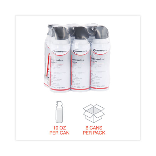 Picture of Compressed Air Duster Cleaner, 10 oz Can, 6/Pack