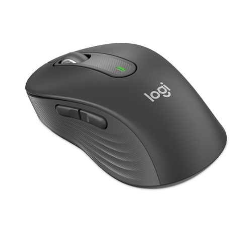 Picture of Signature M650 Wireless Mouse, Large, 2.4 GHz Frequency, 33 ft Wireless Range, Right Hand Use, Graphite