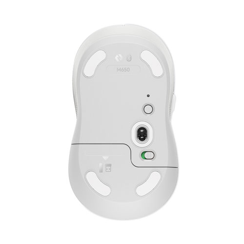 Picture of Signature M650 for Business Wireless Mouse, Large, 2.4 GHz Frequency, 33 ft Wireless Range, Right Hand Use, Off White