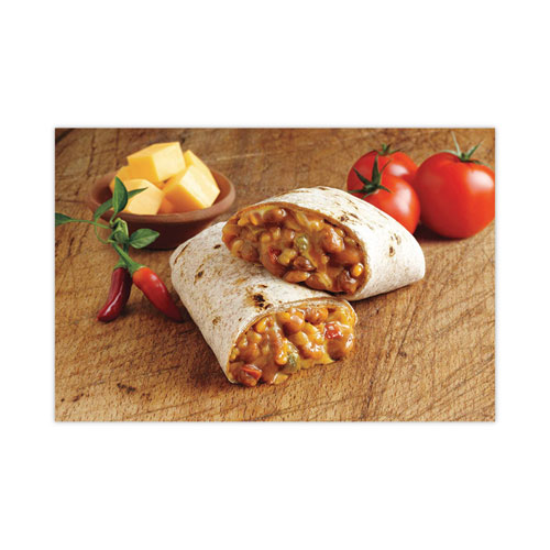 Picture of Cheddar Cheese, Bean and Rice Burrito, 6 oz Pouch, 4/Carton
