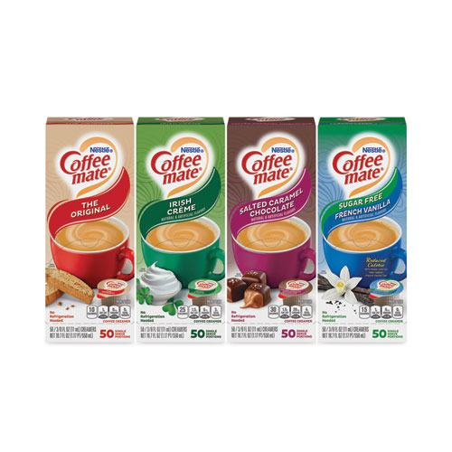 Picture of Liquid Coffee Creamer, Variety Pack, 0.37 oz Mini Cups, 200/Carton, Ships in 1-3 Business Days