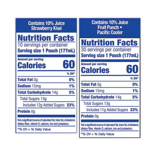Picture of Fruit Juice Pouches Variety Pack, 6 oz, 40 Pouches/Carton