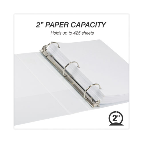 Picture of Earth's Choice Plant-Based Round Ring View Binder, 3 Rings, 2" Capacity, 11 x 8.5, White