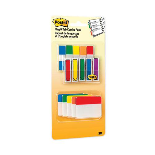 Picture of Flags and Tabs Combo Pack, Assorted Primary Colors, 230/Pack