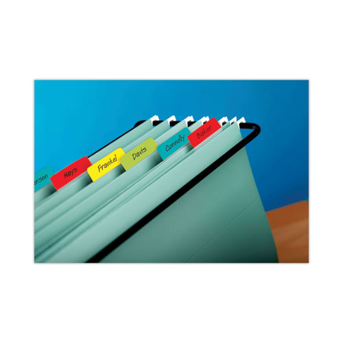 Picture of 2" Plain Solid Color Angled Tabs, 1/5-Cut, Assorted Colors, 2" Wide, 24/Pack