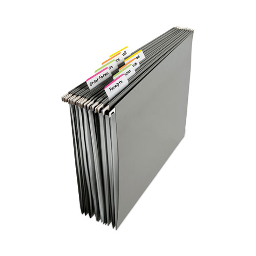 Picture of 2" Angled Tabs, Lined, 1/5-Cut, Assorted Brights Colors, 2" Wide, 24/Pack