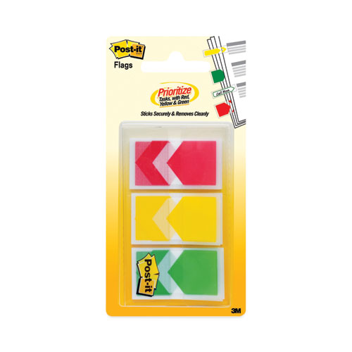 Picture of Arrow 1" Prioritization Page Flags, Red/Yellow/Green, 20 Flags/Dispenser, 3 Dispensers/Pack