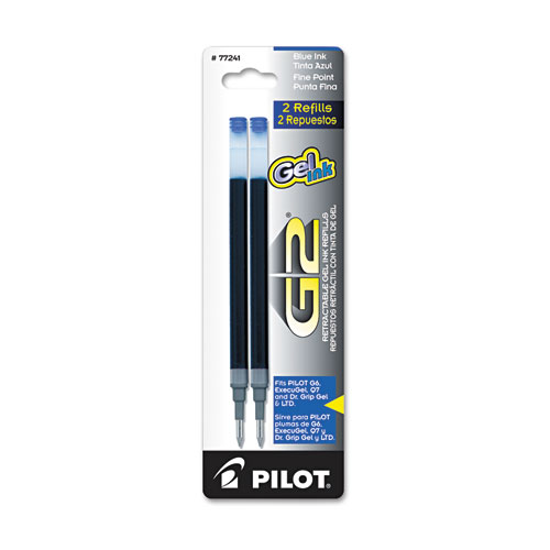 Picture of Refill for Pilot Gel Pens, Fine Point, Blue Ink, 2/Pack