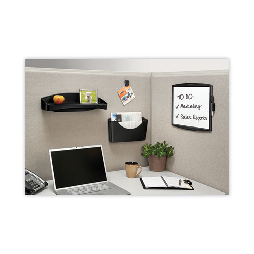 Picture of Plastic Partition Additions File Pocket, Letter Size, 14" x 2.5" x 7.75", Dark Graphite