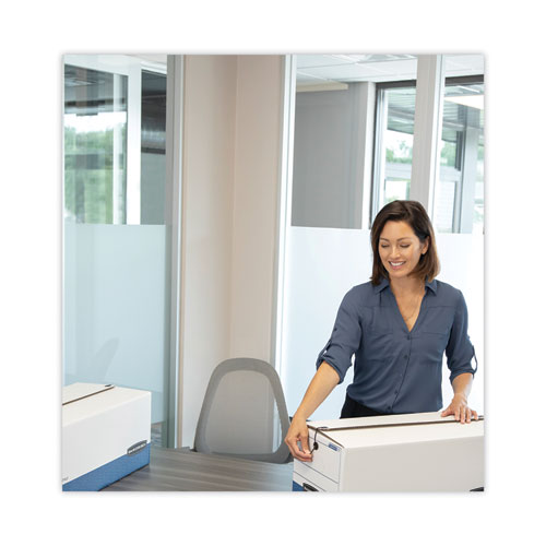 Picture of STOR/FILE Medium-Duty Strength Storage Boxes, Legal Files, 15.25" x 24.13" x 10.75", Kraft/Green, 12/Carton