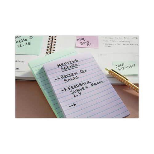 Picture of Original Recycled Note Pads, Note Ruled, 4" x 6", Sweet Sprinkles Collection Colors, 100 Sheets/Pad, 5 Pads/Pack