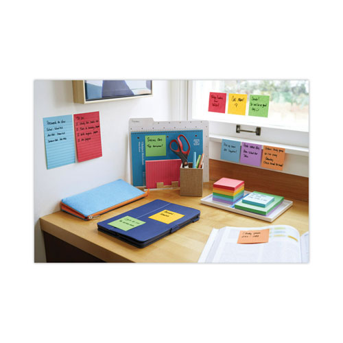 Picture of Pads in Playful Primary Collection Colors, Note Ruled, 4" x 6", 90 Sheets/Pad, 3 Pads/Pack