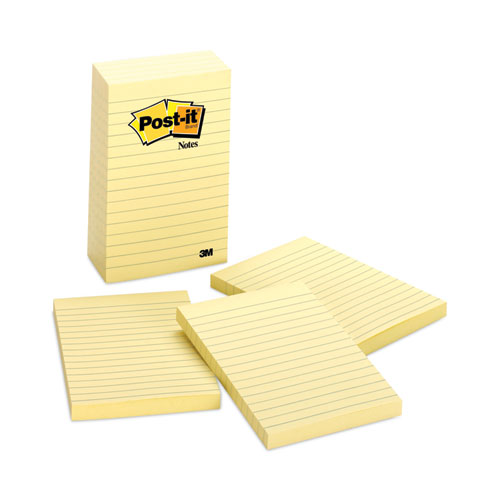 Picture of Original Pads in Canary Yellow, Note Ruled, 4" x 6", 100 Sheets/Pad, 5 Pads/Pack