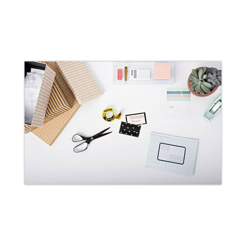 Picture of Double-Sided Tape with Dispenser, 1" Core, 0.5" x 75 ft, Clear, 6/Pack