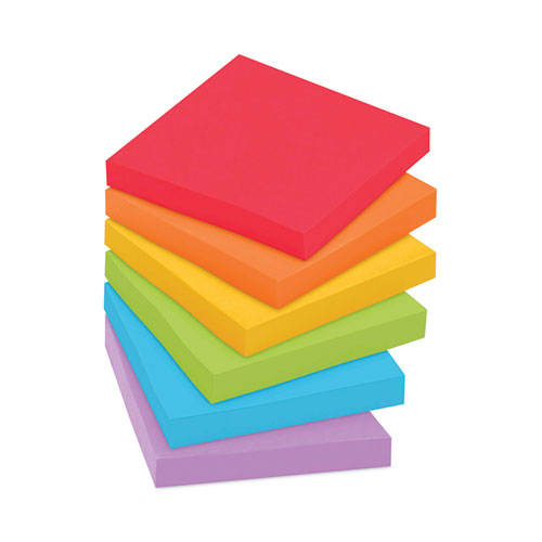 Picture of Pads in Playful Primary Collection Colors, 3" x 3", 90 Sheets/Pad, 12 Pads/Pack