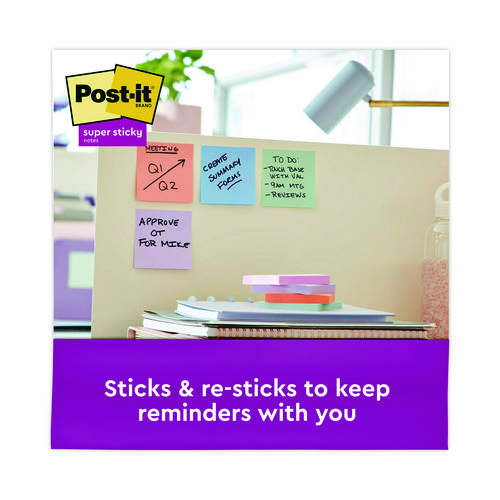 Picture of Recycled Notes in Wanderlust Pastels Collection Colors, 3" x 3", 90 Sheets/Pad, 12 Pads/Pack