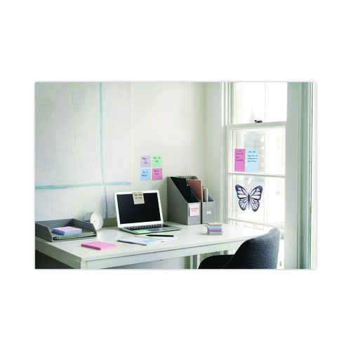 Picture of Recycled Notes in Wanderlust Pastels Collection Colors, 3" x 3", 90 Sheets/Pad, 12 Pads/Pack