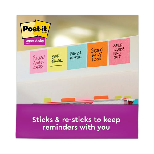 Picture of Self-Stick Notes Office Pack, 3" x 3", Supernova Neons Collection Colors, 90 Sheets/Pad, 24 Pads/Pack