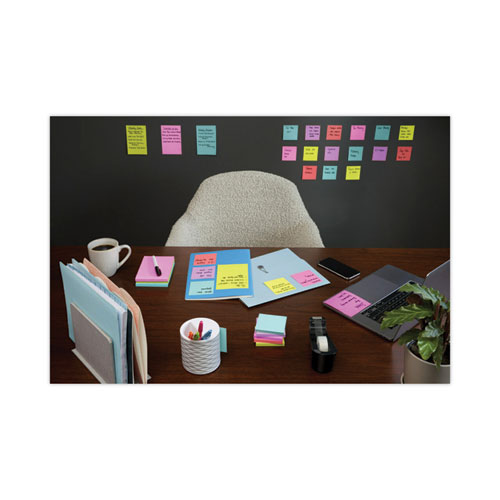 Picture of Self-Stick Notes Office Pack, 3" x 3", Supernova Neons Collection Colors, 90 Sheets/Pad, 24 Pads/Pack